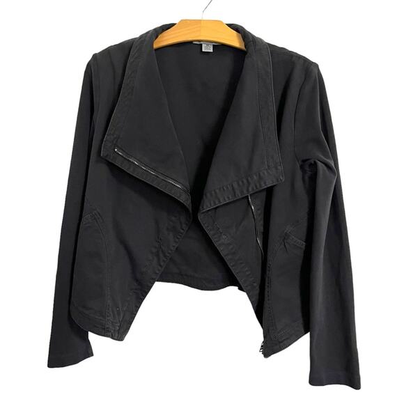 Marrakech for Anthropologie Faravel Moto Jacket Vintage Black Full Zip Grunge M - Picture 2 of 12